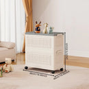 Axyaa Foldable Toy Storage Bin with Wheels - Large Capacity for Bedroom & Living Room