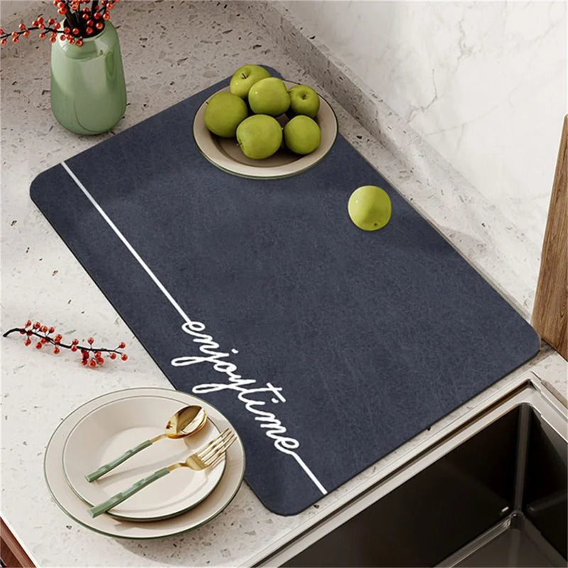 Axyaa Stripe Silicone Coasters Set, Simplistic Absorbent Table Mat & Mouse Pad