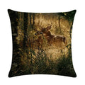 Axyaa Printed Linen Pillowcase for Home Sofa Car Decor 45*45cm