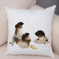 Axyaa Cartoon Cat Decorative Cushion Cover for Home, Sofa, Kids Room