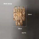 Axyaa Amber Glass Ceiling Lights - Retro Bronze Chandelier for Home Decoration