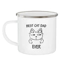 Axyaa Cat Dad Mug - Enamel 11oz Coffee Cup - Birthday Gift for Cat Lovers