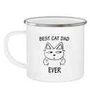 Axyaa Cat Dad Mug - Enamel 11oz Coffee Cup - Birthday Gift for Cat Lovers