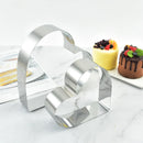 Axyaa Heart-shaped Stainless Steel Mousse Ring Mold Set for Baking & Desserts