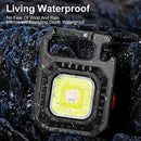 Axyaa Mini LED Magnetic Keychain Work Light, 7 Modes, Rechargeable 500mAh - Outdoor Spotlight