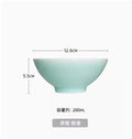 Axyaa 5-inch Ceramic Bowl - Vintage Aesthetic, Ice Cracks Design