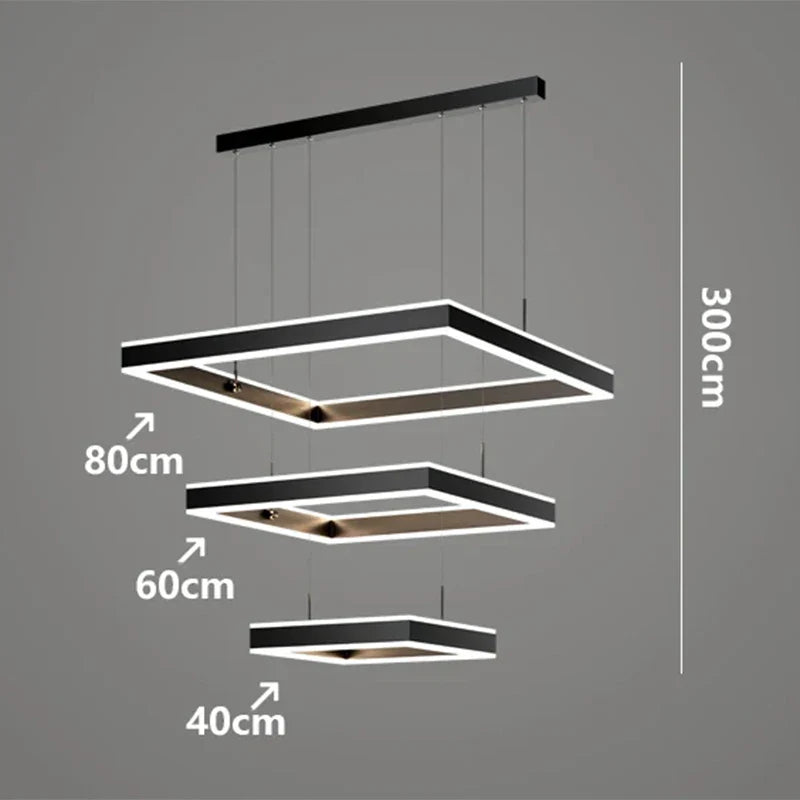 Axyaa Nordic Stair Chandelier Ceiling Light for Living Room Dining Room - Indoor Lighting