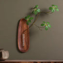 Axyaa Geometric Wooden Vase Walnut Wood Wall-mounted Flower Arrangement & Hydroponics