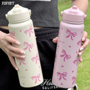 Axyaa Bow Thermos: 800ml Stainless Steel Insulated Vacuum Travel Tumbler