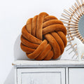 Axyaa Velvet Knot Pillow Large Round Decorative for Home Couch Office