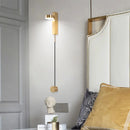 Axyaa Simple Rotating LED Wall Lamp in Black Gold for Bedroom, Living Room, Aisle