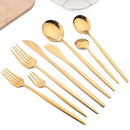 Axyaa Gold Flatware Set - 10Pcs Stainless Steel Dinnerware Cutlery Silverware