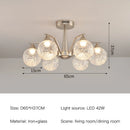 Axyaa Retro Glass Pendant Chandelier for Living Room, Bedroom, Kitchen & Restaurant