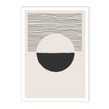 Axyaa Abstract Circle Wall Art Print - Minimalist Boho Decor for Living Room