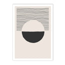 Axyaa Abstract Circle Wall Art Print - Minimalist Boho Decor for Living Room