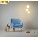 Axyaa Modern Vertical Floor Lamp with Frosted Glass Lampshade