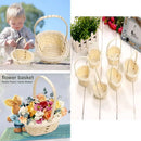Axyaa Rattan Flower Storage Basket: Multi-functional Hand Made Picnic & Home Organizer