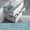 Axyaa Stainless Steel Drawer Organizer Bowl Basket Seasoning Holder Dish Rack