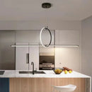 Axyaa Black Ceiling Chandelier with Remote Control - Modern Minimalist Kitchen and Dining Room Lighting