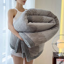 Axyaa Sherpa Chenille Knit Blanket - Soft Handmade Throw for Bed, Sofa, Couch