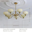 Axyaa Modern Glass Chandelier - Nordic Retro Design, Led Hanging Lamp