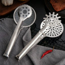 Axyaa Kitchen Stainless Steel Food Tongs & Strainer for Cooking