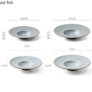 Axya Stone Pattern Ceramic Dinner Plate Set of 4