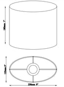 Axya Oval Gold-Lined Velvet Lamp Shade for E27E14 Lamp Caps