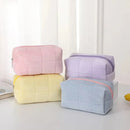 Axyaa Plush Cosmetic Storage Bag - Portable Travel Makeup Toiletry Pouch