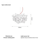 Axyaa Acrylic Flower Chandelier: Modern Lighting Fixture for Bedroom and Dining Room