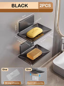 Aluminum Soap Dish Holder Wall Mounted for Kitchen & Bathroom by Axyaa