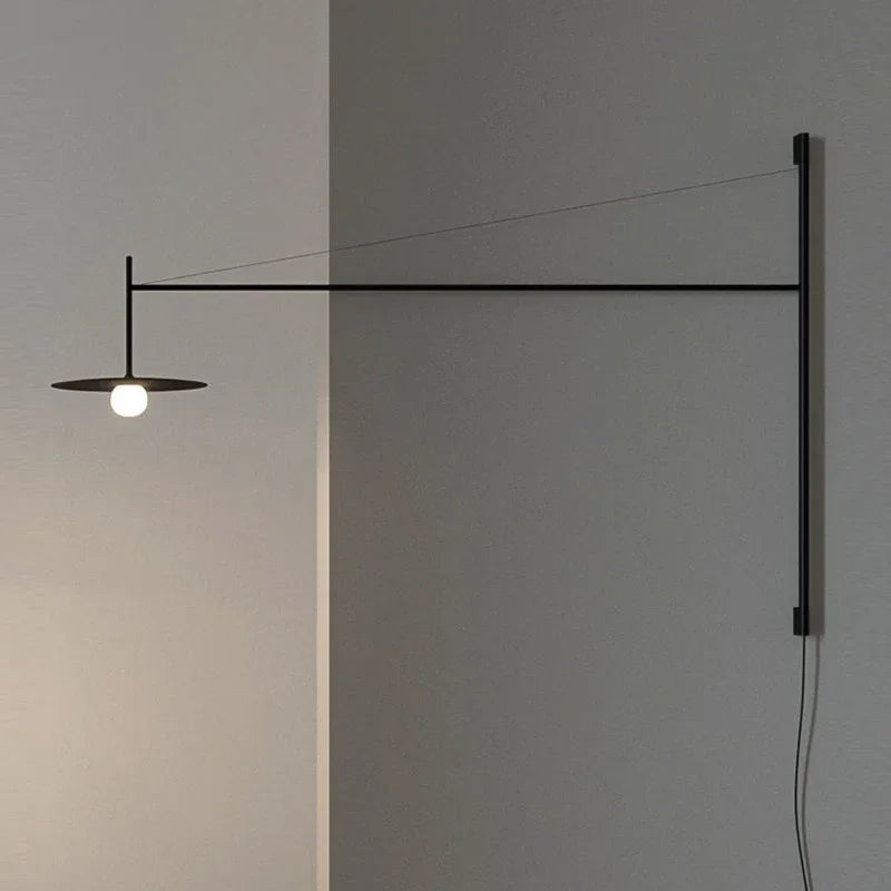 Axyaa Black Swim Arm Wall Light for Living Room & Bedroom