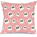 Halloween Ghost Pillowcase Set for Home Sofa, Pink Purple 45x45 - Axyaa Brand