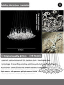 Axyaa Handmade Glass Honeycomb Ceiling Chandelier for Elegant Living and Dining Spaces
