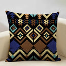 Axyaa Geometric Aztec Boho 45x45cm Linen Pillowcase for Home Sofa Decor