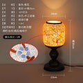 Axyaa Bohemian Tiffany Glass Table Lamp LED E27 for Living Room Bedroom