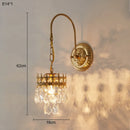 Axyaa Crystal Crown Copper Wall Lamp - French Light Luxury Retro Lighting