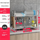 Axyaa Stainless Steel Plate Rack Holder Kitchen Organizer Dish Shelf