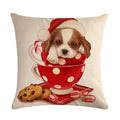 Axyaa Halloween Puppy Linen Pillow Case 45*45cm
