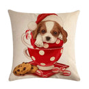 Axyaa Halloween Puppy Linen Pillow Case 45*45cm