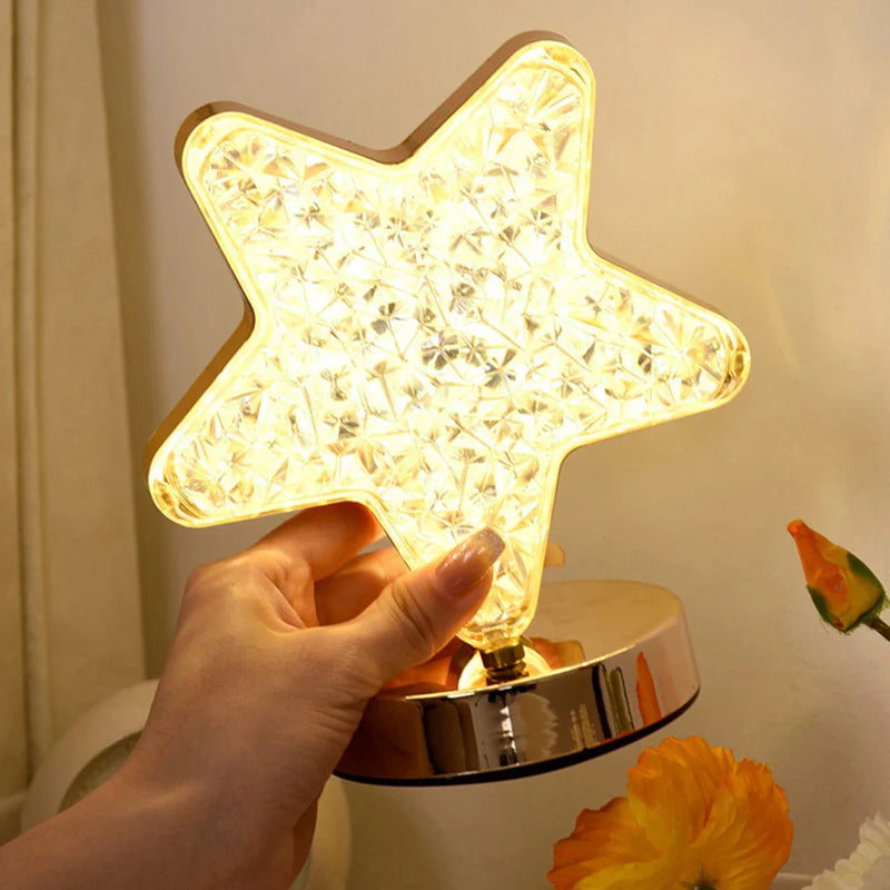 Axya LED Moon Star Tree Topper Night Light: Festive Christmas Tree Lamp