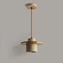 Axyaa Log Style Stone Pendant Lamp for Warm Wabi Sabi Home Lighting