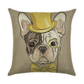 Cute Dog Watercolor Linen Cushion Cover 45*45cm - Axyaa