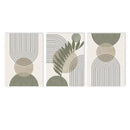 Axyaa Sage Green Botanical Wall Art Canvas Painting - Nordic Geometric Abstract Decor