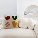 Axyaa Embroidery Pillow Cover 45x45cm Soft Cozy Square Home Decoration
