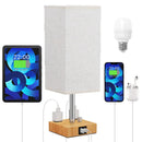 Axyaa Dimmable LED Table Lamp with USB C+A Charging Ports