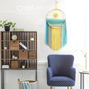 Axyaa Sun Macrame Wall Shelf: Boho Wood Decor for Bedroom, Living Room, Nursery