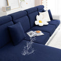 Axyaa Flocking Sofa Seat Cushion Cover Stretch Slipcover for Living Room Decor