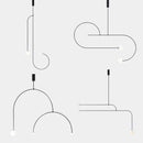 Axyaa Geometric Line Pendant Light - Minimalist Nordic Design for Home & Commercial Spaces