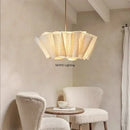 Axyaa Wabi-sabi Style Fabric Chandelier Cream Color Pendant Light